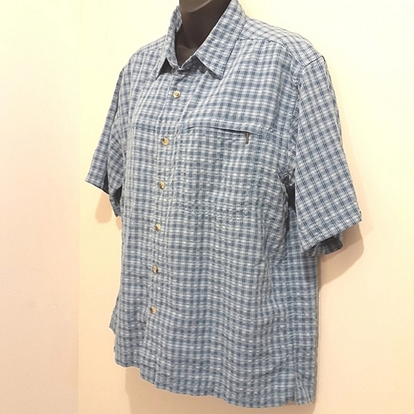 3 for $25 Sales Deal- The North Face Check Blue Shirt, Size M - Picture 2 of 16